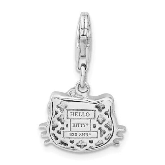 For Sale Hello Kitty Sterling Silver and Crystal Lobster Clasp Charm. Brand new. - Picture 3 of 4